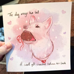 Scratch Dog Baldur's Gate 3 Valentine, Birthday , Halloween,  Fall, Holidays Greeting Card  | BG3