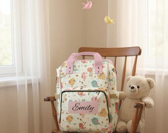 Bolsa de pañales personalizada, mochila, niña, regalo para baby shower