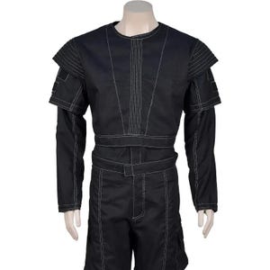 Mandalorian Flight Suit Boba Fett Star Wars Cosplay Costumes 3 Piece Black Suit with Flak Vest
