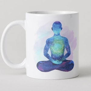 Meditation Mug, Mindfulness Gift, Yoga Lover, Spiritual Gifts,Chakra, Inner Peace, Wellness,Zen, Yoga Tea Mug, Gift For Yogi, Spiritual Mug