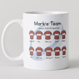 Caneca personalizada do time de rúgbi: presente de fim de temporada para treinador