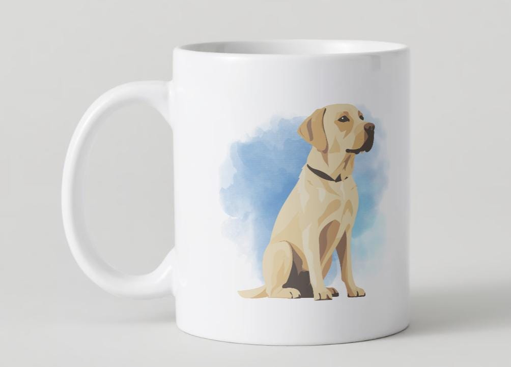 Labrador Mug, Lab Coffee Cup, Blonde Lab Gift, Dog Lover Mug, Stocking Filler