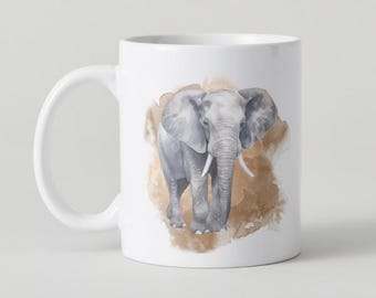Elephant Mug, Animal Mug, Gift Mug, Wild Life