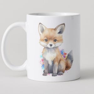 Caneca de presente de raposa, presente para amantes de raposa, xícara de café de raposa, presente de Páscoa, dia das mães, presente da natureza, vida selvagem britânica