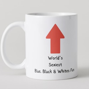 Blue, Black & Whites Mug, Rugby Fans Coffee Cup, Rugby Fan Gift, Rugby Gift, Rugby Mug, Bath Rugby Supporter Gift Mug,