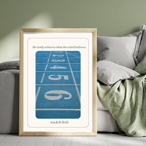 Motivational Running Poster - &#39;It&#39;s Supposed to Be Hard&#39; - Inspirational Track & Field Wall Art