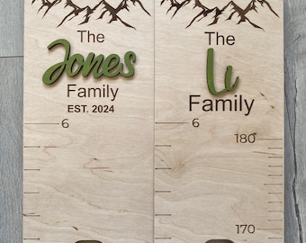 Personalized Wood Growth Chart: Rustic Nursery Decor