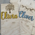 Personalized Wooden Growth Chart Personalized Nursery Decor Baby Shower Gift Height Chart for Kids Family growth chart Growth Chart Ruler product logo