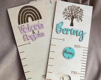 Tabla de crecimiento de madera personalizada – Decoración de pared para la habitación del bebé, Regalo para bebé