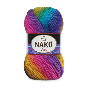 Nako Vals, Premium Acrylic Yarn, Winter Yarn, Soft Yarn, Nako Yarn, accessory yarn, Shawl Yarn, Knitting crocheting Yarn, Soft Winter Yarn
