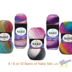 4 / 6 / 10 skein Nako Vals Yarn, Premium Acrylic Yarn, Soft Winter Yarn, Acrylic Yarn, Nako Yarn, Shawl Yarn, Knitting Yarn, Crocheting Yarn