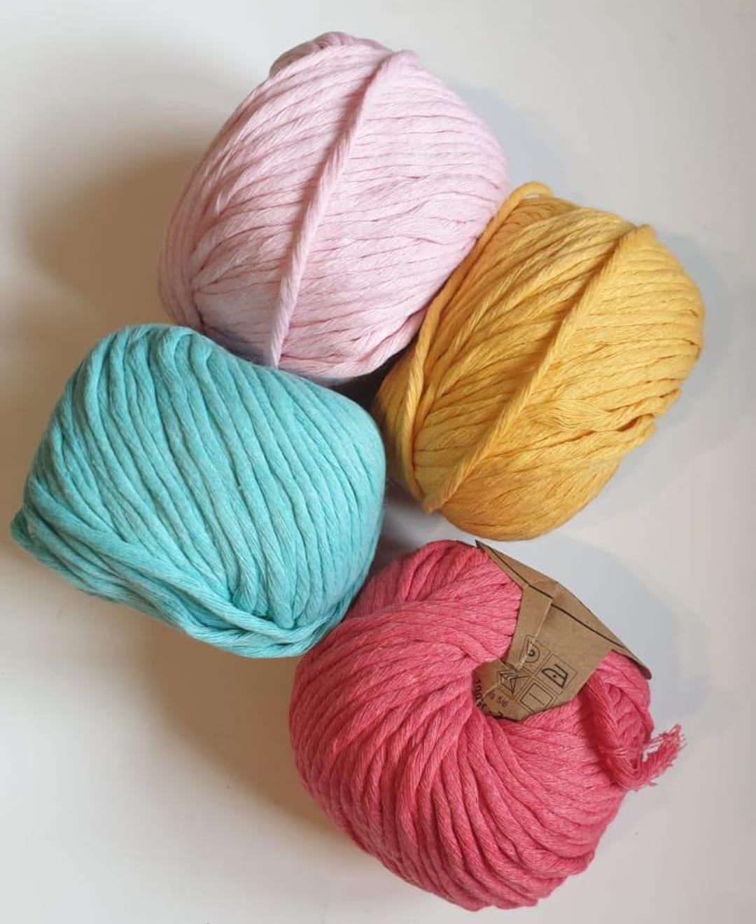 Single Twisted Cotton Macrame Cord, Recycled Cotton Macrame Cord ...
