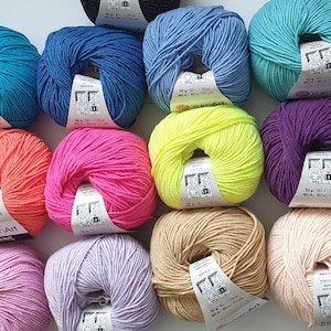 Yarnart Jeans Yarn, Amigurumi Yarn, Cotton Acrylic Yarn, Fine Yarn, Soft Baby Yarn, Doll Cotton Yarn, Cotton Yarn for crochet, Jeans Yarnart