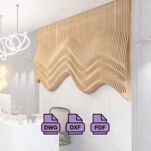Parametric Wavy Wooden Wall Decor