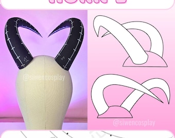 PDF fantasy horn cosplay pattern 2