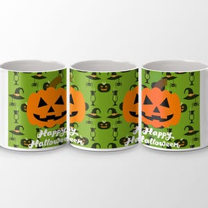 Happy Halloween Mug, Pumpkin Mug, Spooky Mug, Halloween Gift, Fall Decor, Holiday Mug, Halloween Party Mug