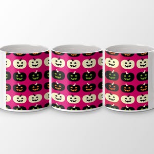 Straszny kubek Jack O&#39;Lantern, kubek z dynią na Halloween, kubek z jesiennymi zbiorami, kubek z jesienną porą, uroczy kubek z dynią, wystrój sezonowy, świąteczny kubek