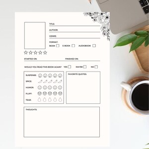 A5 Book Review Template | Printable Reading Journal (PDF)