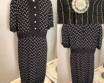 Vintage Artsy Rayon Ethnic Dress Spring Summer Relaxed Fit Size 18W