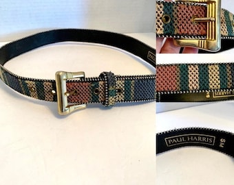 Vintage Multicolor Belt S M Designer Paul Harris