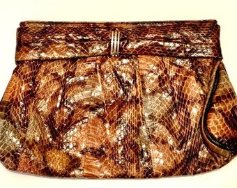 Vintage J Renee Snake skin Clutch purse snakeskin exotic bag