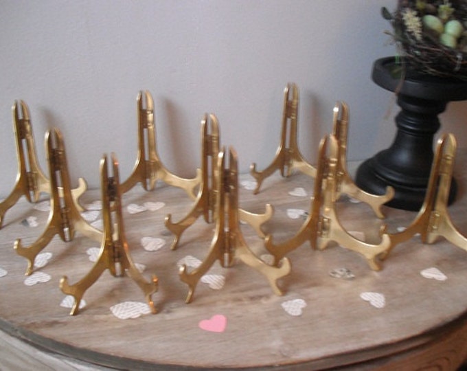 10 Brass Easels Wedding Table Numbers Pictures Decor Etsy