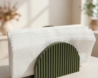 Serviettenhalter modern | Serviettenhalter aus Kunststoff | Serviettenhalter weiß | moderne Tischdekoration | Serviettenständer