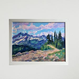 Mount Rainier| Artwork by Vasyl Vovchok| Canvas Wall Art| Washington Painting| Wall Art| Landscape Painting| Canvas Art| Acrylic Art