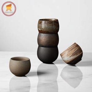 Handmade Japanese Black Ceramic Espresso Cup Minimalist Stoneware Mug 80ml Coffee Lover Gift Unique Small Coffee Cup Modern Tea Cup gift for