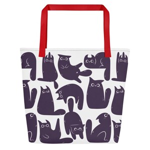 Don&#39;t Stop Meow Cats Large Tote Bag