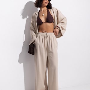 Women Linen Set - Linen Suit - Longewear - Linen Women Suit - Gift for her - Womens suit - Linen Clothing