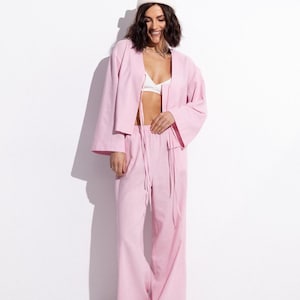 Women Linen Set - Linen Suit - Longewear - Linen Women Suit - Gift for her - Womens suit - Linen Clothing