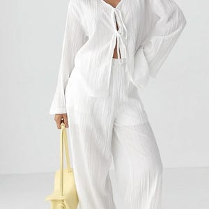Women Linen Set - Linen Suit - Longewear - Linen Women Suit - Gift for her - Womens suit - Linen Clothing