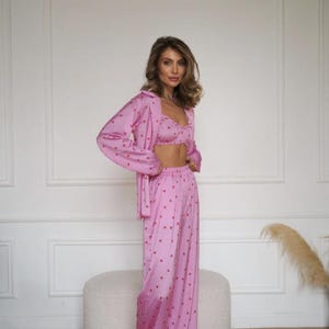 Pajama - Silk Pajama - Silk Pajamas - Silk Pajama Set - Silk Womens Homewear - Womens Pajamas - Pajama - Gift For Her