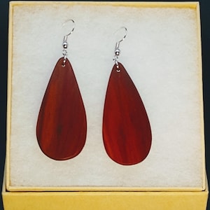 Handcrafted Bloodwood Wood Earrings