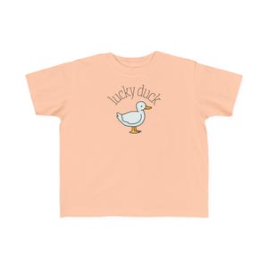 Lucky Duck Toddler Tee - Adorable Child&#39;s T-Shirt for Playtime, Gifts, Birthdays, Baby Shower, Cute Outfit, summer kids, spring, ducky