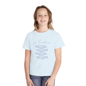 Les Sardines Kids Shirt, Comfort Colors Youth T-Shirt, Summer Vibes Tee, Gift for Kids, Casual Wear, Sardines Beach Style, Family Matching