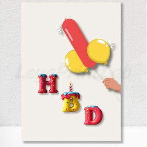 Cartão de aniversário engraçado para imprimir