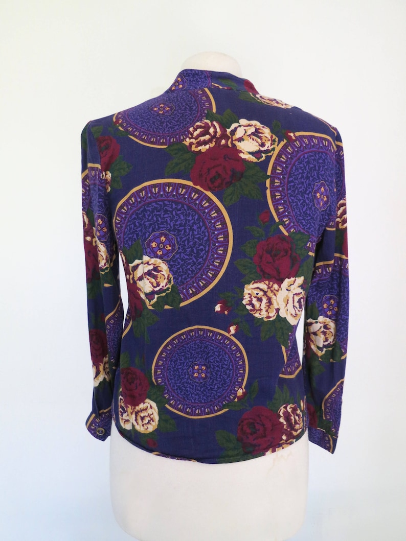 1980s 0r 1990s soft slouchy floral printed blazer
