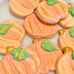 Pumpkin Cookies| Decorated Sugar Cookies
