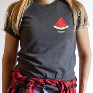 Freedom Watermelon Shirt, Stand With Gaza Tee, Free Palestine Shirt, Protest Tee, You Will Never Walk Alone