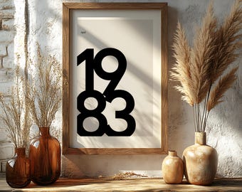 Custom Date Print | Minimalist Anniversary Gift, Wedding Date