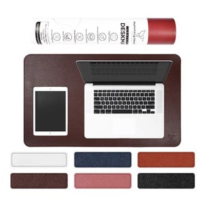 Custom Desk Mat with Cork Base, Waterproof Office Pad for Home Workspace