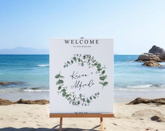 Personalized Wedding Welcome Sign, Custom Photo Canvas or Poster Print