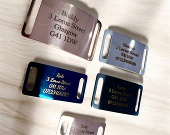 Personalized Slide-On Dog Tag: Laser Engraved Stainless Steel Pet ID