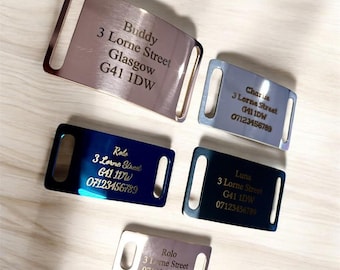Personalized Dog Tag, Custom Slide-On Pet ID Tag in Stainless Steel