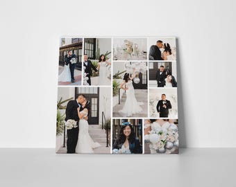 Personalised Canvas Wall Art Custom Collage Print,  Photo for Family Home Decor Gift