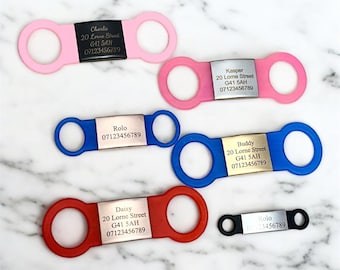 Personalized Slide-On Dog Tag: Laser Engraved Silicone Pet ID