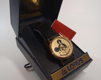 Disney Mickey Mouse Gold Train Engineer Pocket Watch by  display picture 1