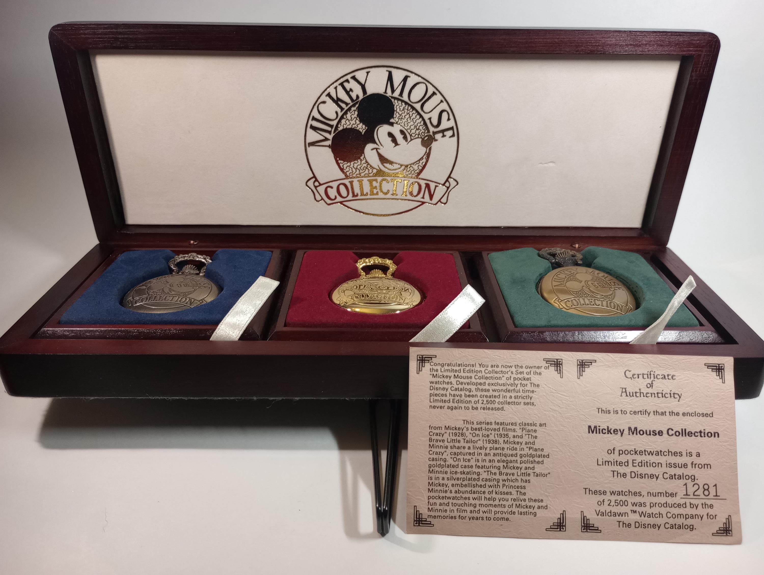 Vintage Disney Mickey Mouse Pocket Watch Set, Limited  display picture 1